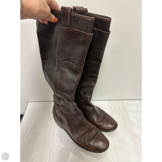 Boots Designer By Frye In Brown, Size: 9.5