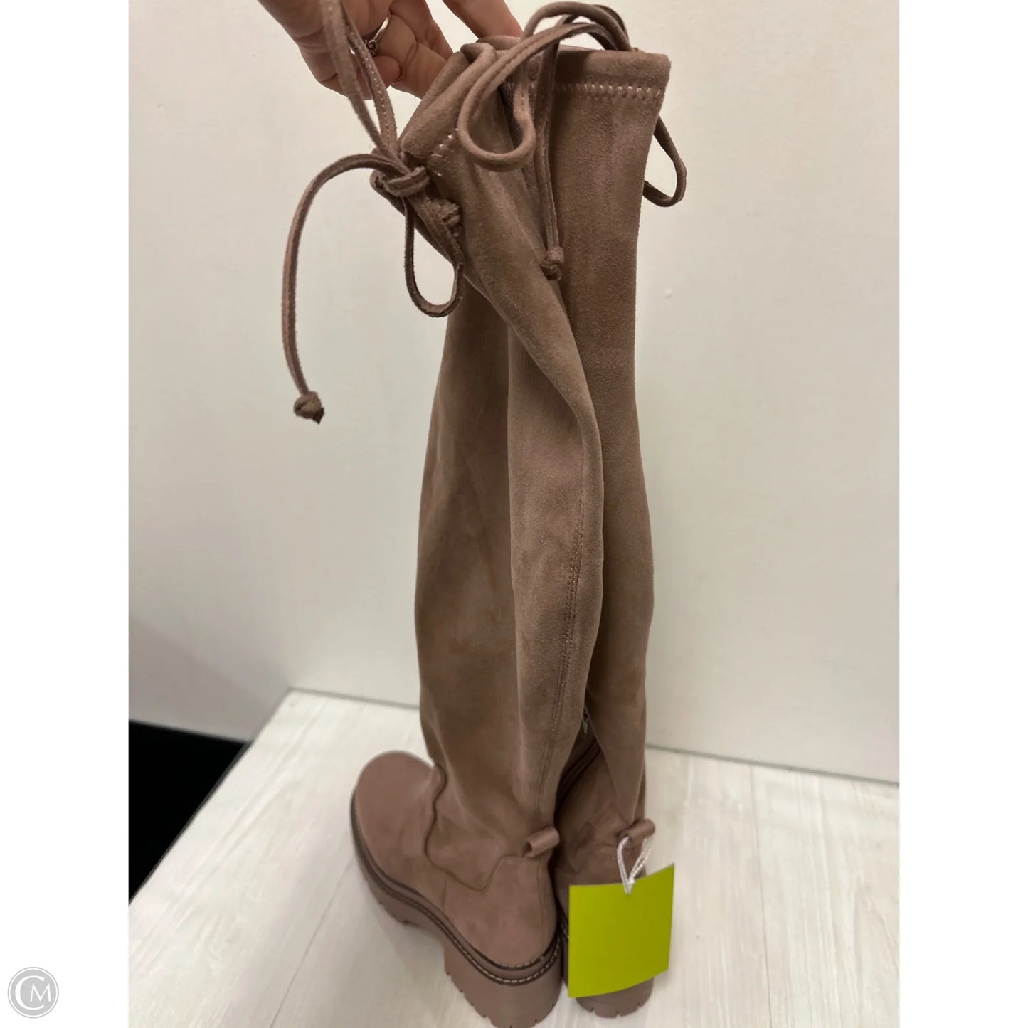 Boots Knee Heels By Gianni Bini In Taupe, Size: 6