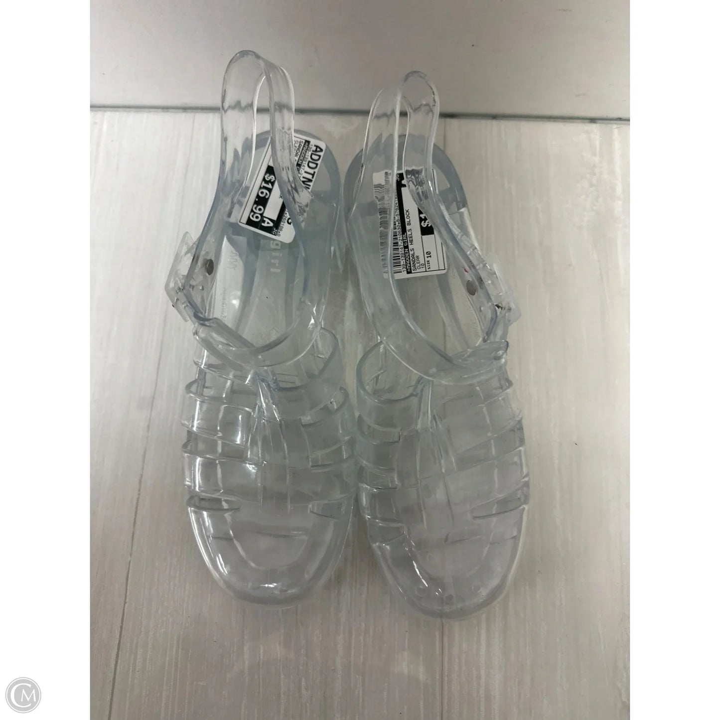 Sandals Heels Block By Madden Girl In Clear, Size: 10