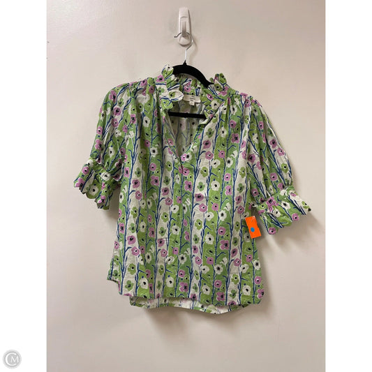 Top Short Sleeve By Entro In Green, Size: S