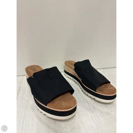 Sandals Heels Platform By Toms In Black, Size: 12