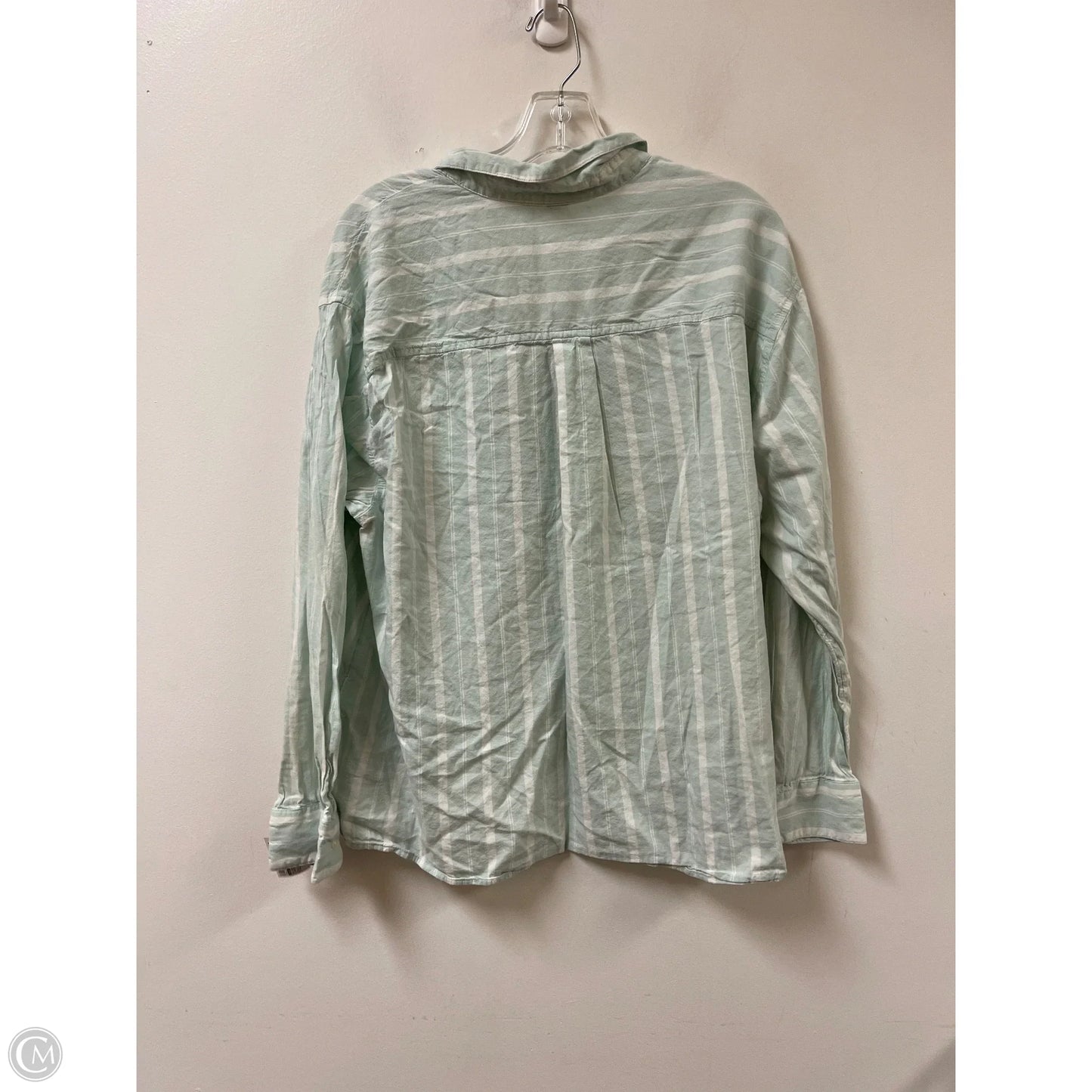 Blouse Long Sleeve By Old Navy In Green, Size: Xl