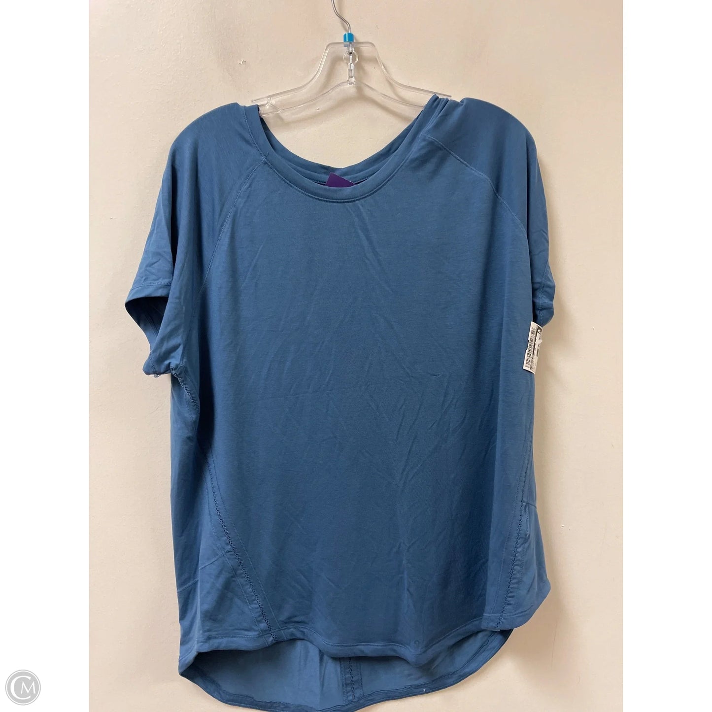 Athletic Top Short Sleeve By Tangerine In Blue, Size: 1x