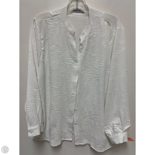 Blouse Long Sleeve By Clothes Mentor In White, Size: Xl