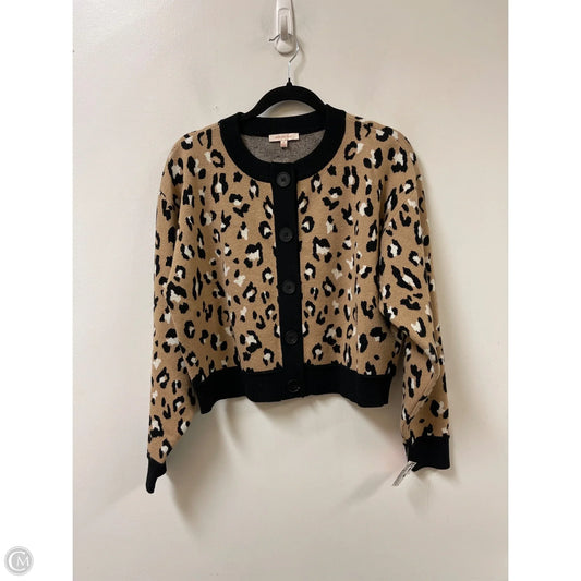 Sweater Cardigan By Skies Are Blue In Animal Print, Size: S