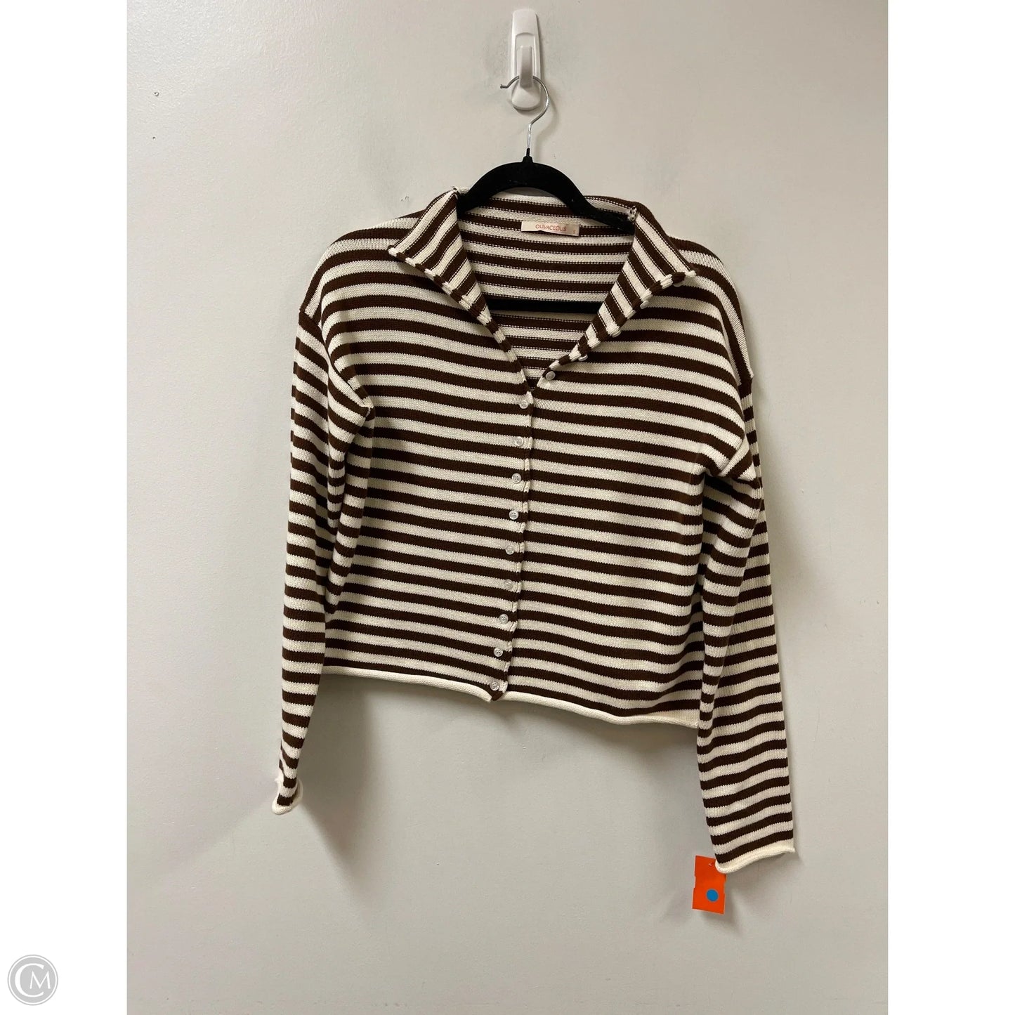 Sweater Cardigan By Olivaceous In Brown, Size: S