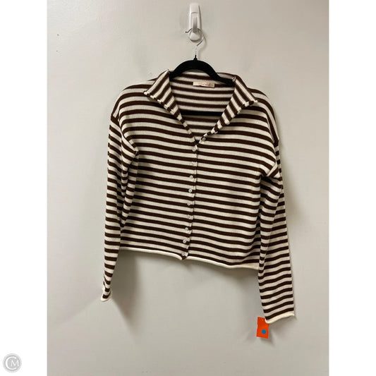 Sweater Cardigan By Olivaceous In Brown, Size: S