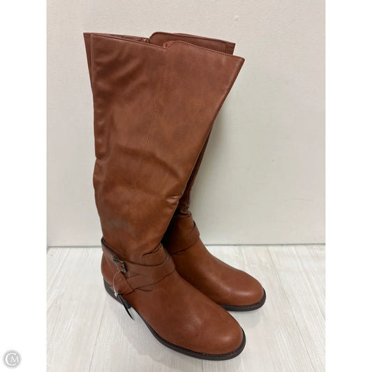 Boots Knee Heels By Style And Company In Brown, Size: 11