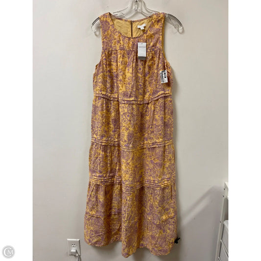 Dress Casual Maxi By J. Jill In Yellow, Size: S