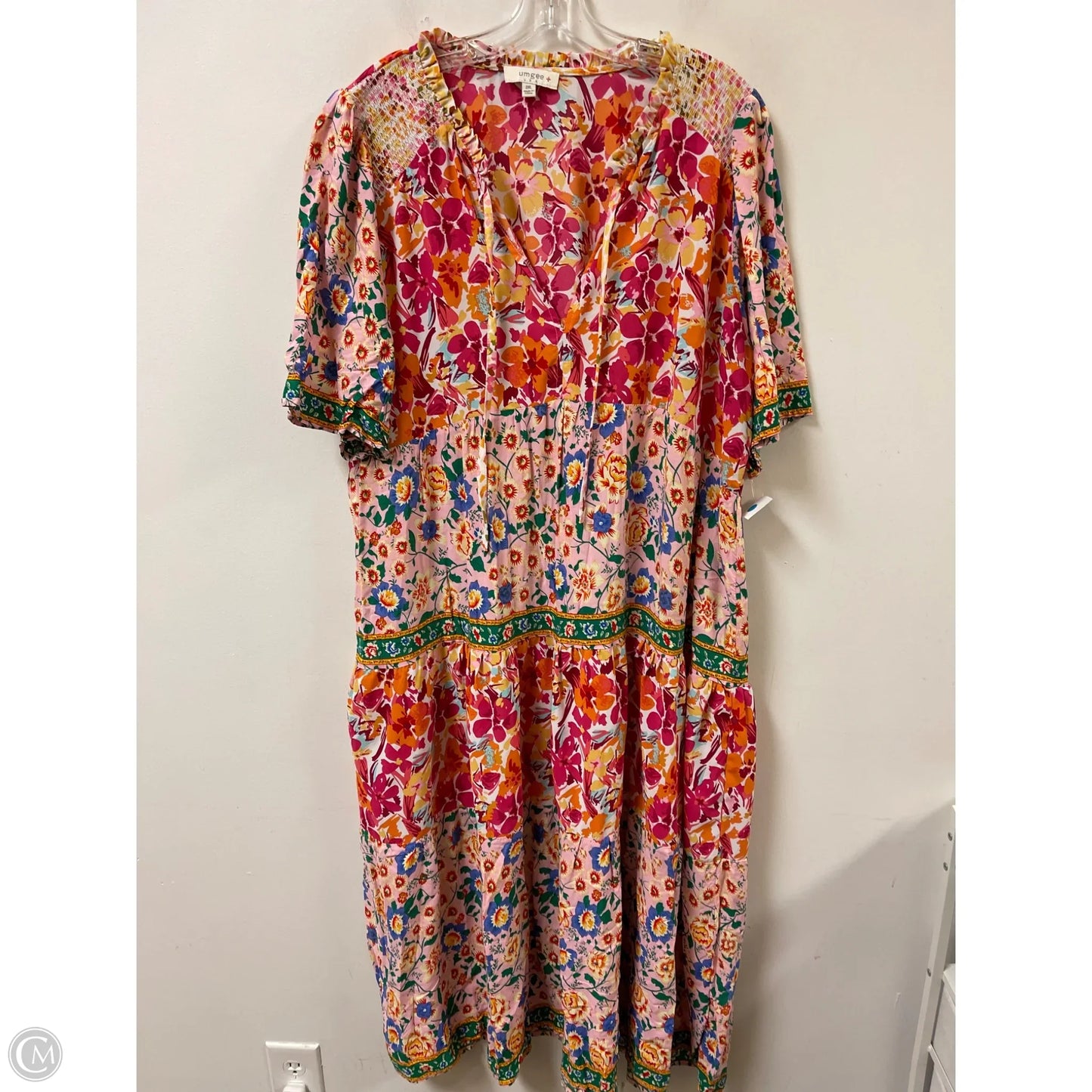Dress Casual Maxi By Umgee In Floral Print, Size: 2x