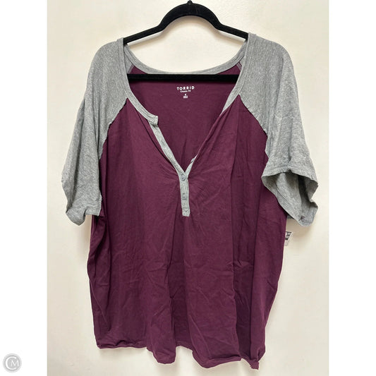 Top Short Sleeve By Torrid In Purple, Size: 4x