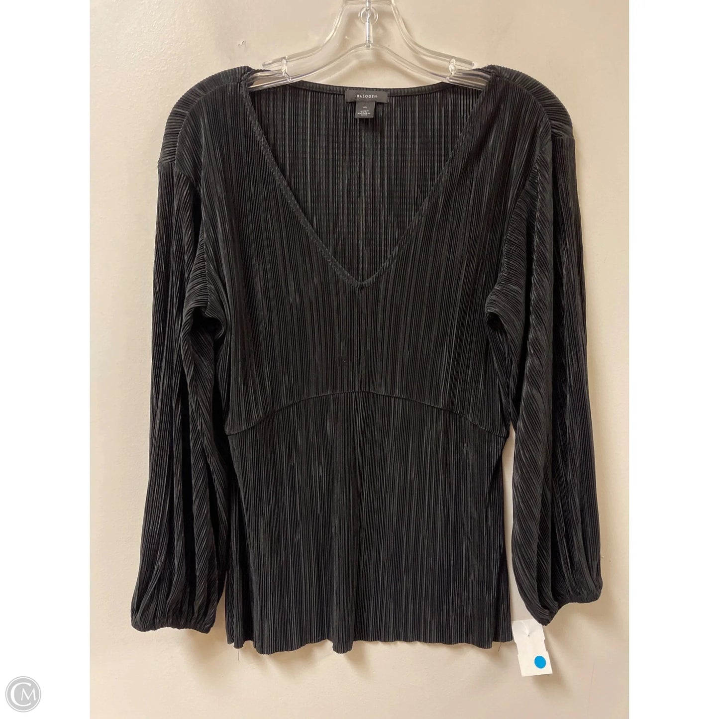 Top Long Sleeve By Halogen In Black, Size: M