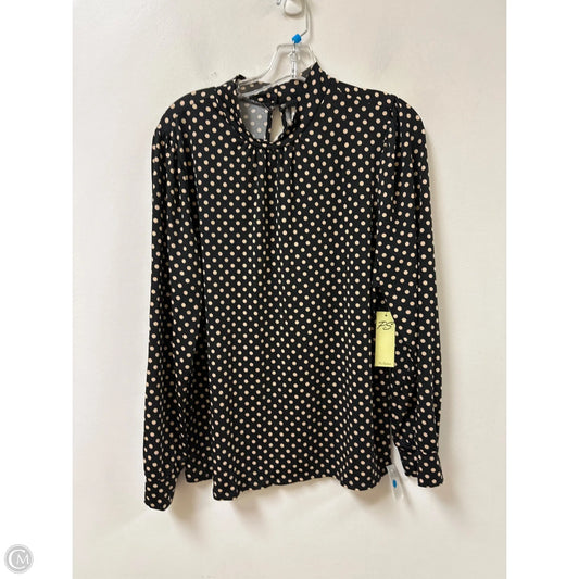 Top Long Sleeve By Perseption Concept In Polkadot Pattern, Size: Xl