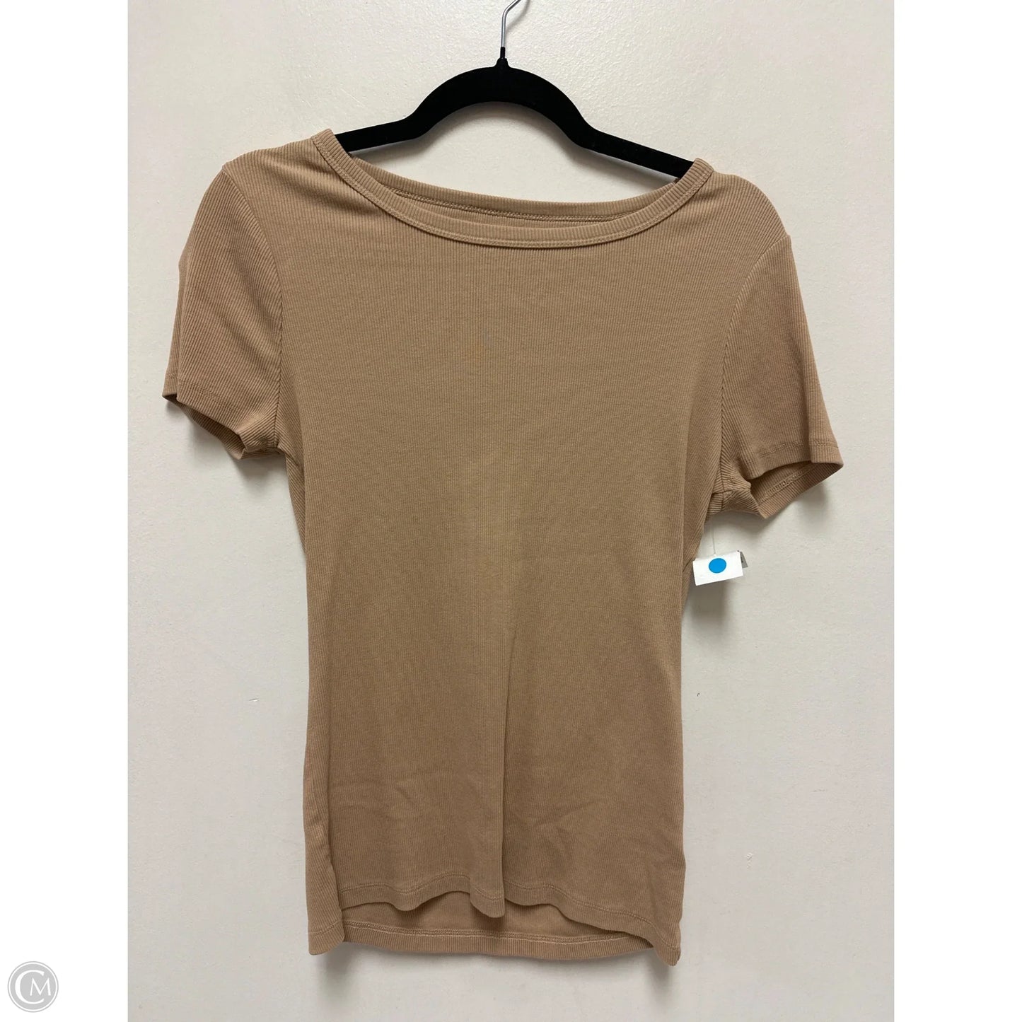 Top Short Sleeve By Time And Tru In Tan, Size: S