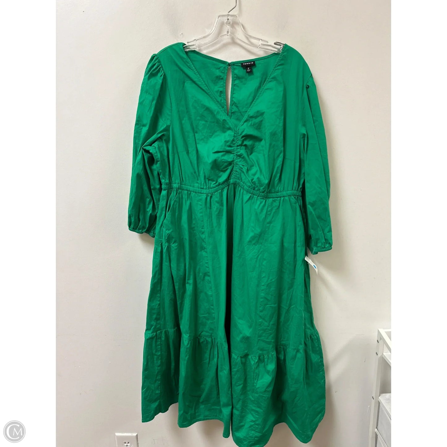 Dress Casual Midi By Torrid In Green, Size: 2x