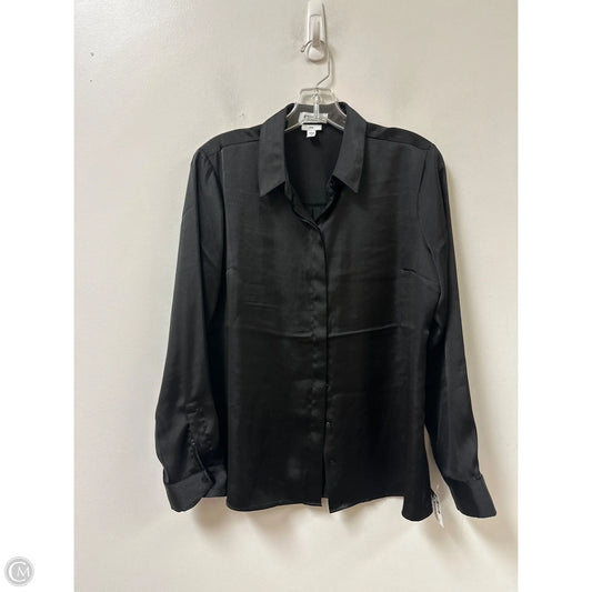 Blouse Long Sleeve By Express In Black, Size: M