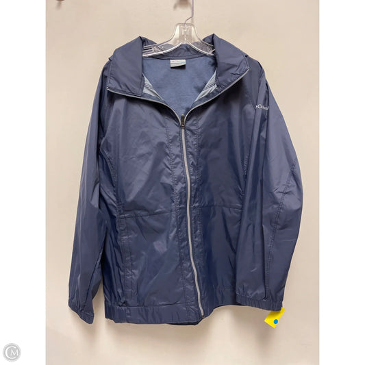 Jacket Windbreaker By Columbia In Blue, Size: 1x