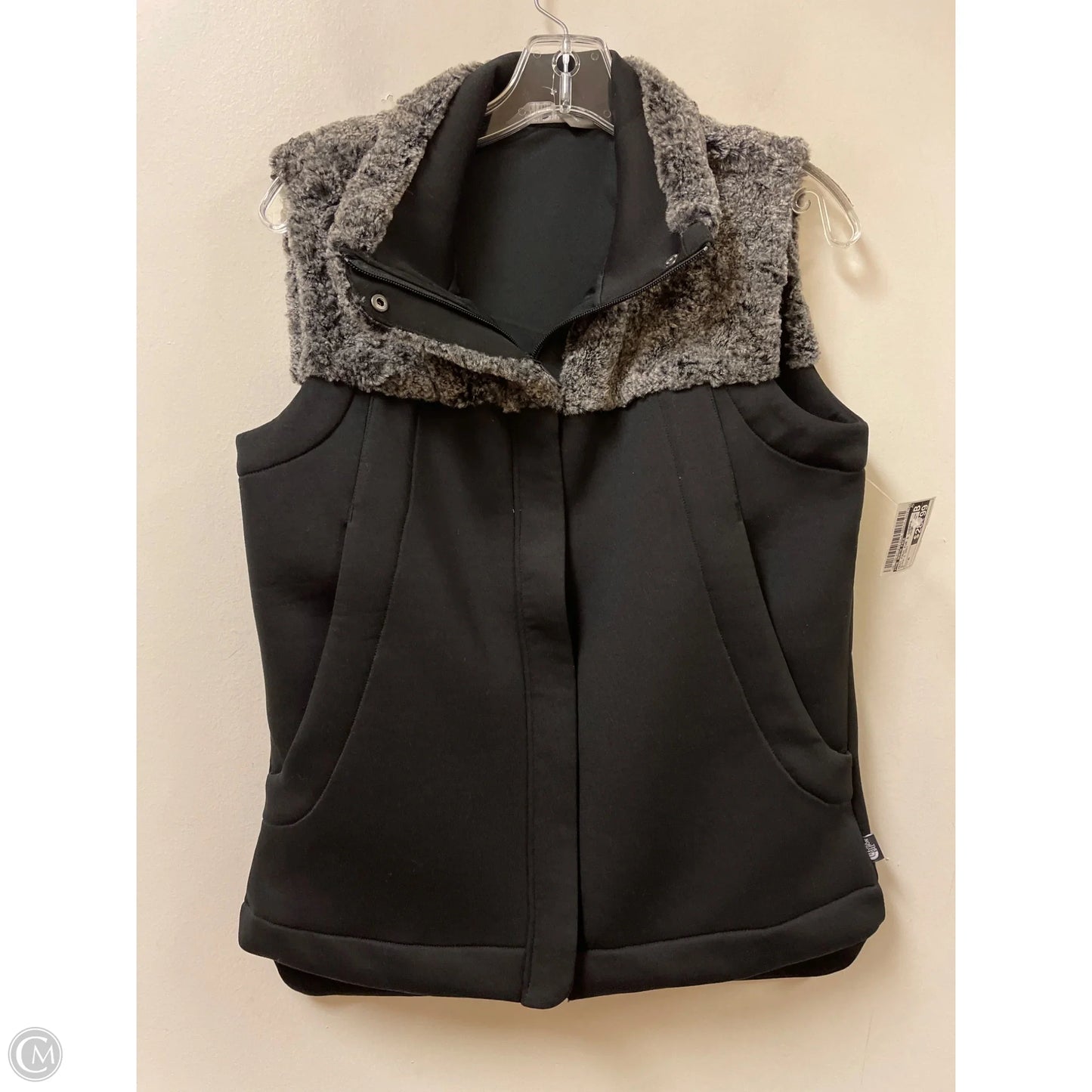 Vest Faux Fur & Sherpa By The North Face In Black & Grey, Size: M