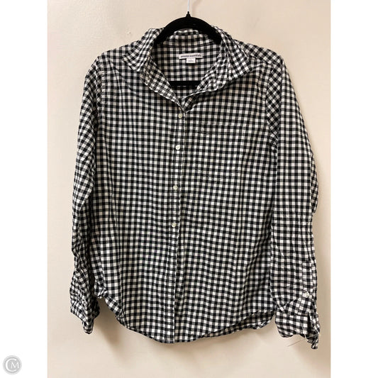 Blouse Long Sleeve By Amazon Essentials In Black & White, Size: M