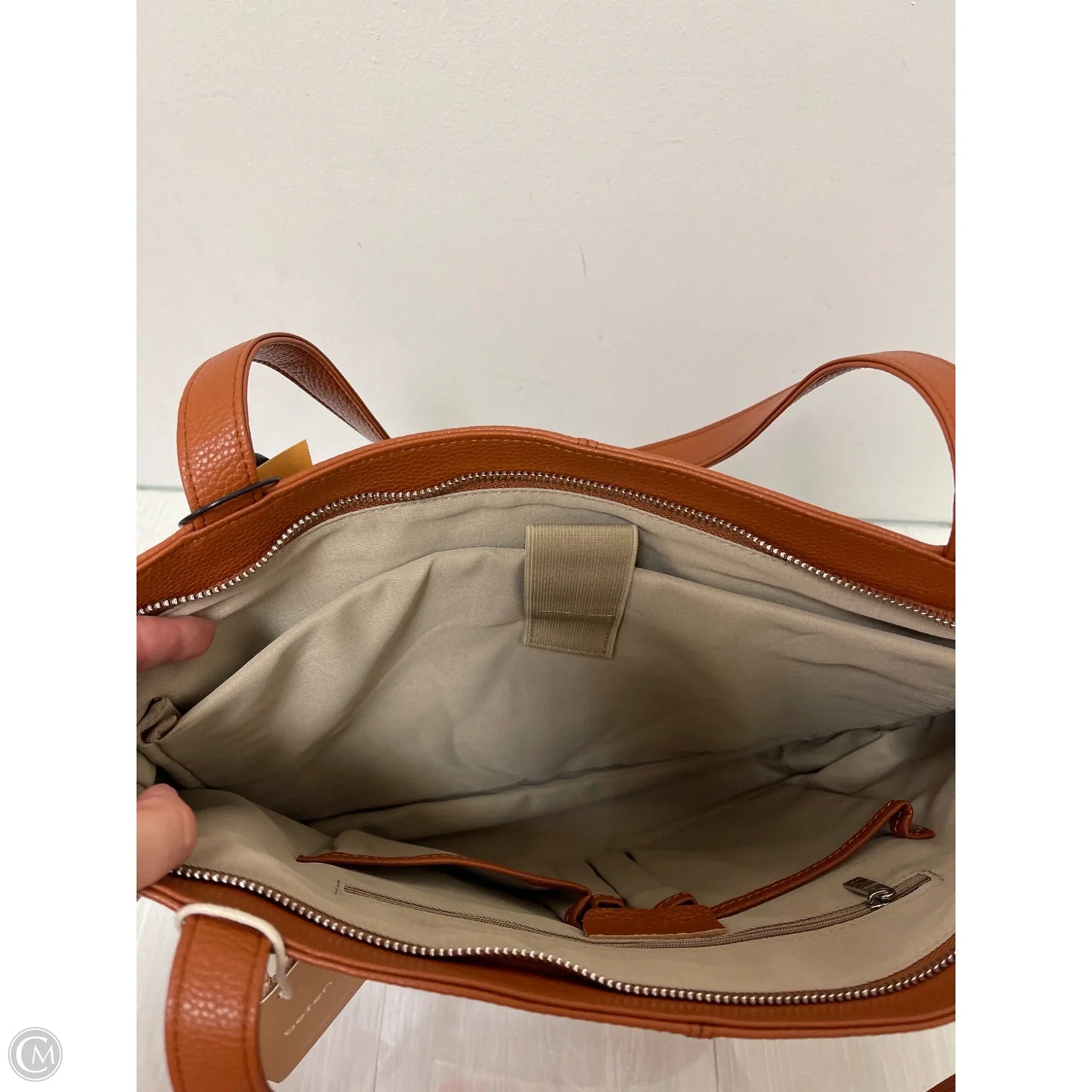 Tote Leather By Clothes Mentor, Size: Large