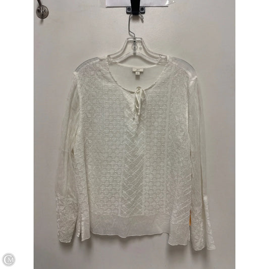 Top Long Sleeve By J. Jill In White, Size: Xl