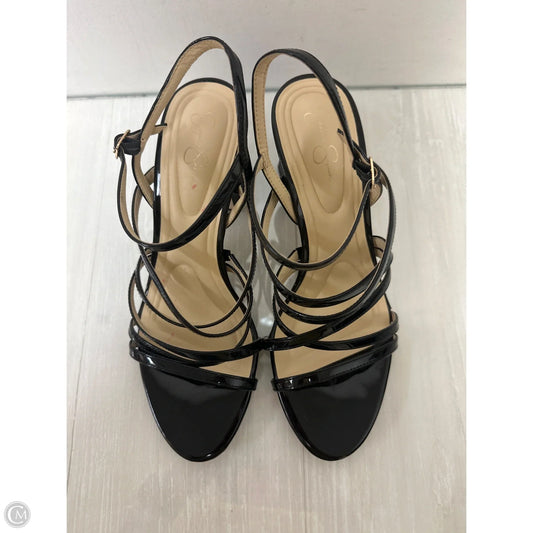 Sandals Heels Block By Jessica Simpson In Black, Size: 10