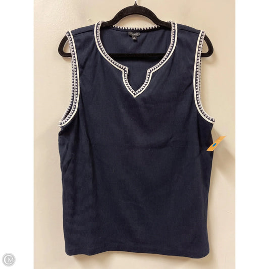 Tank Top By Talbots In Navy, Size: Xl