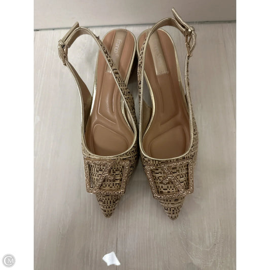 Shoes Heels Block By Franco Sarto In Gold, Size: 7.5