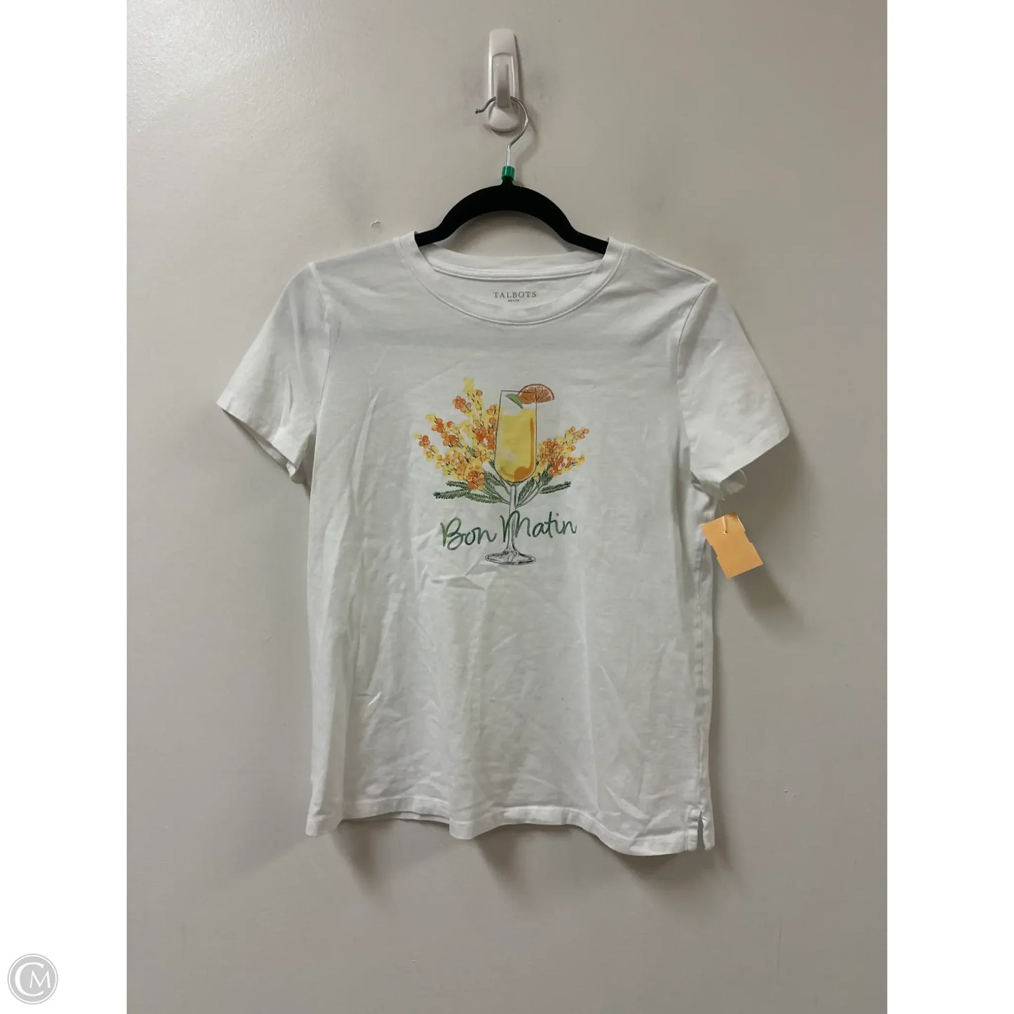 Top Short Sleeve By Talbots In White, Size: M