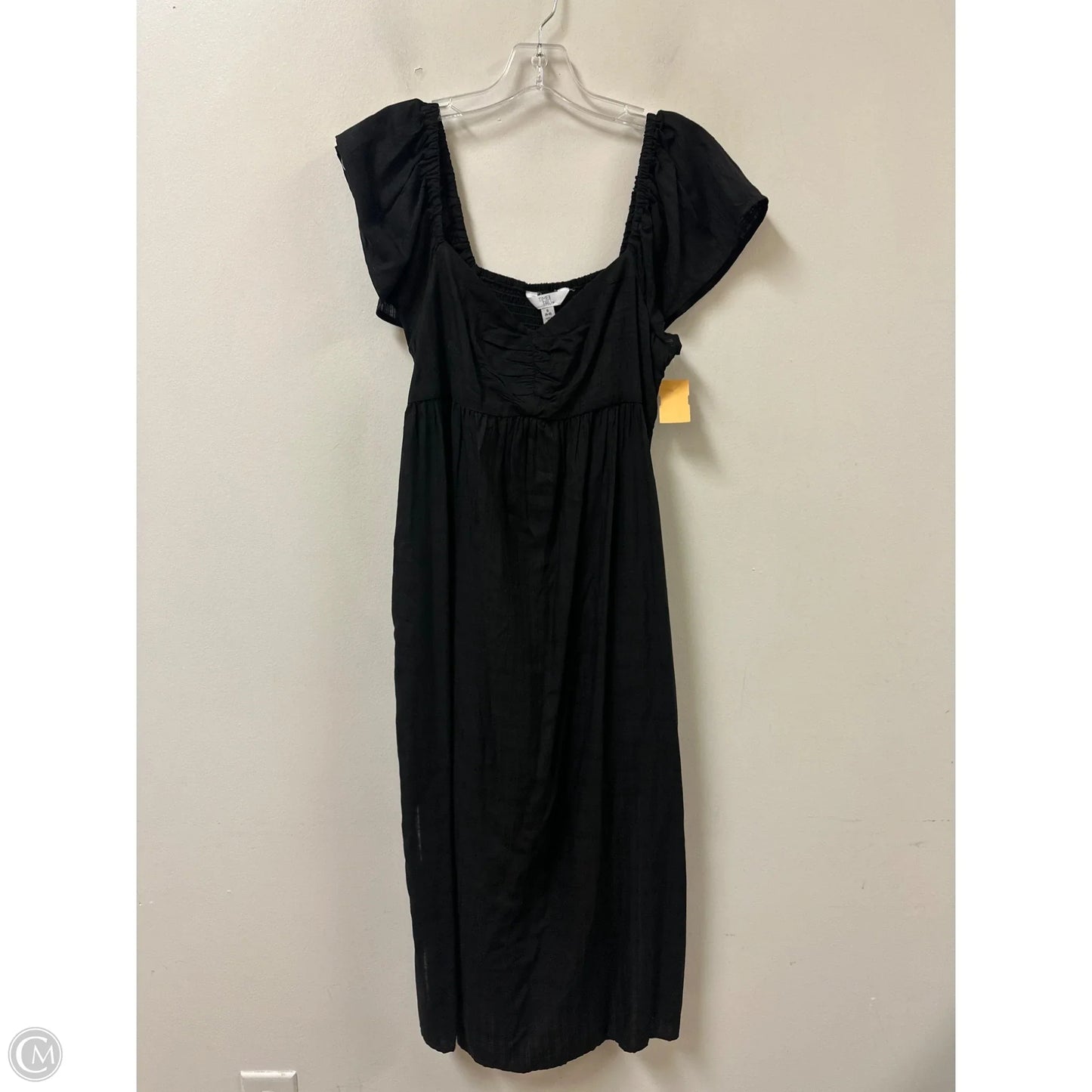 Dress Casual Midi By Time And Tru In Black, Size: S