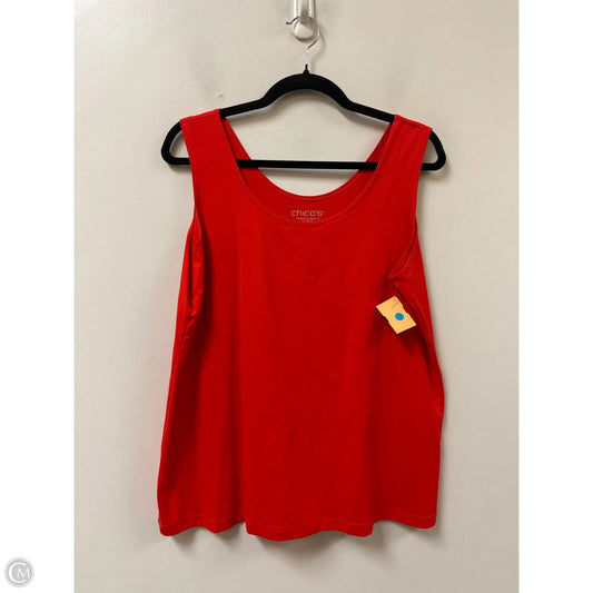 Tank Top By Chicos In Red, Size: Xl