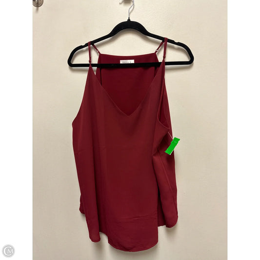 Top Sleeveless By Clothes Mentor In Red, Size: 1x