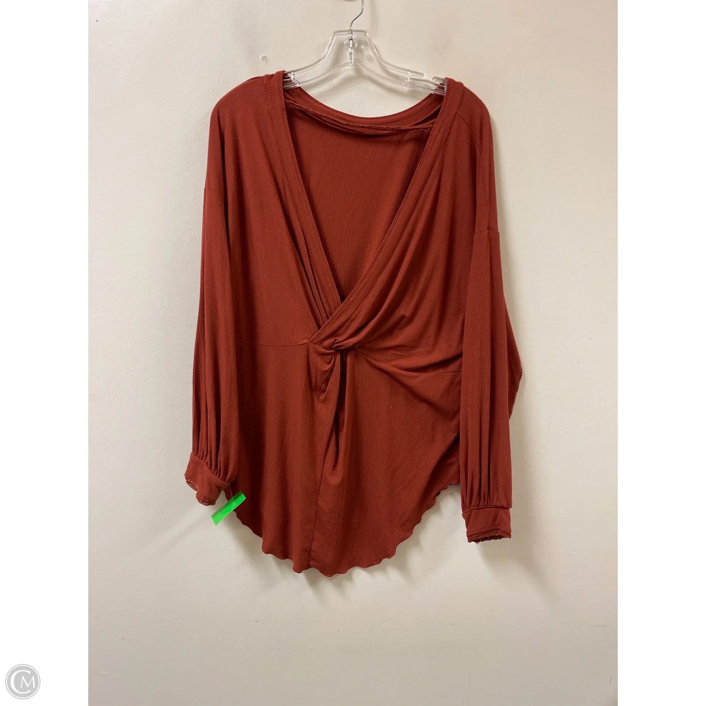 Tunic Long Sleeve By Free People In Orange, Size: Xs