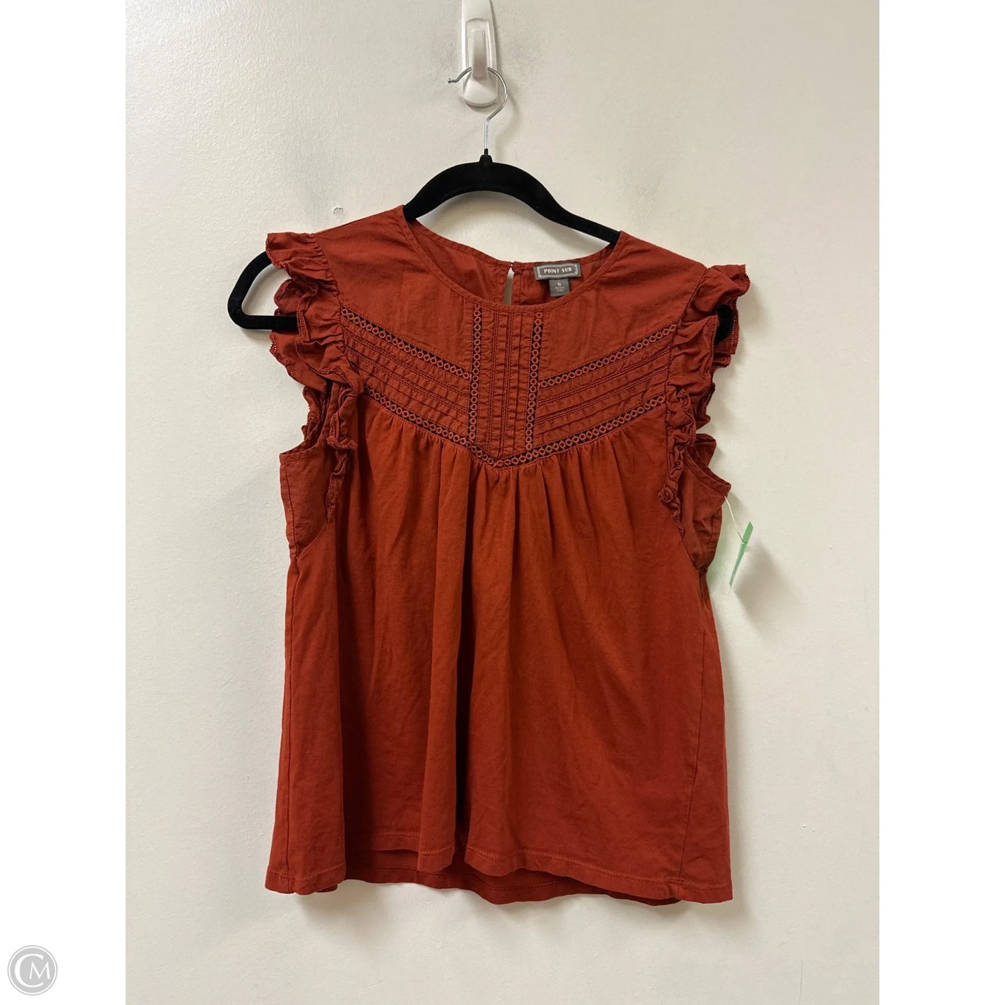Top Short Sleeve By Point Sur In Orange, Size: S