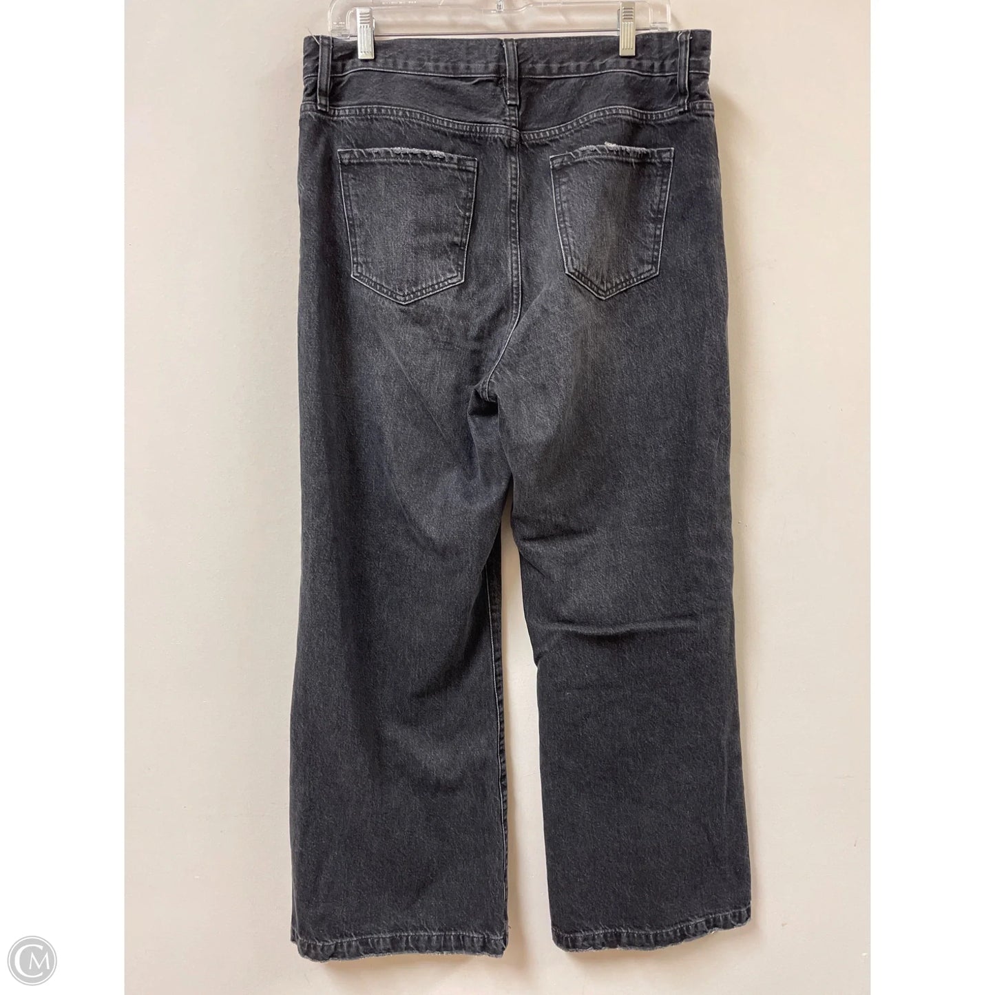 Jeans Wide Leg By Frame In Black, Size: 8