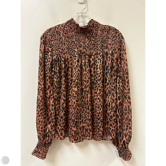 Top Long Sleeve By Scotch & Soda In Animal Print, Size: L