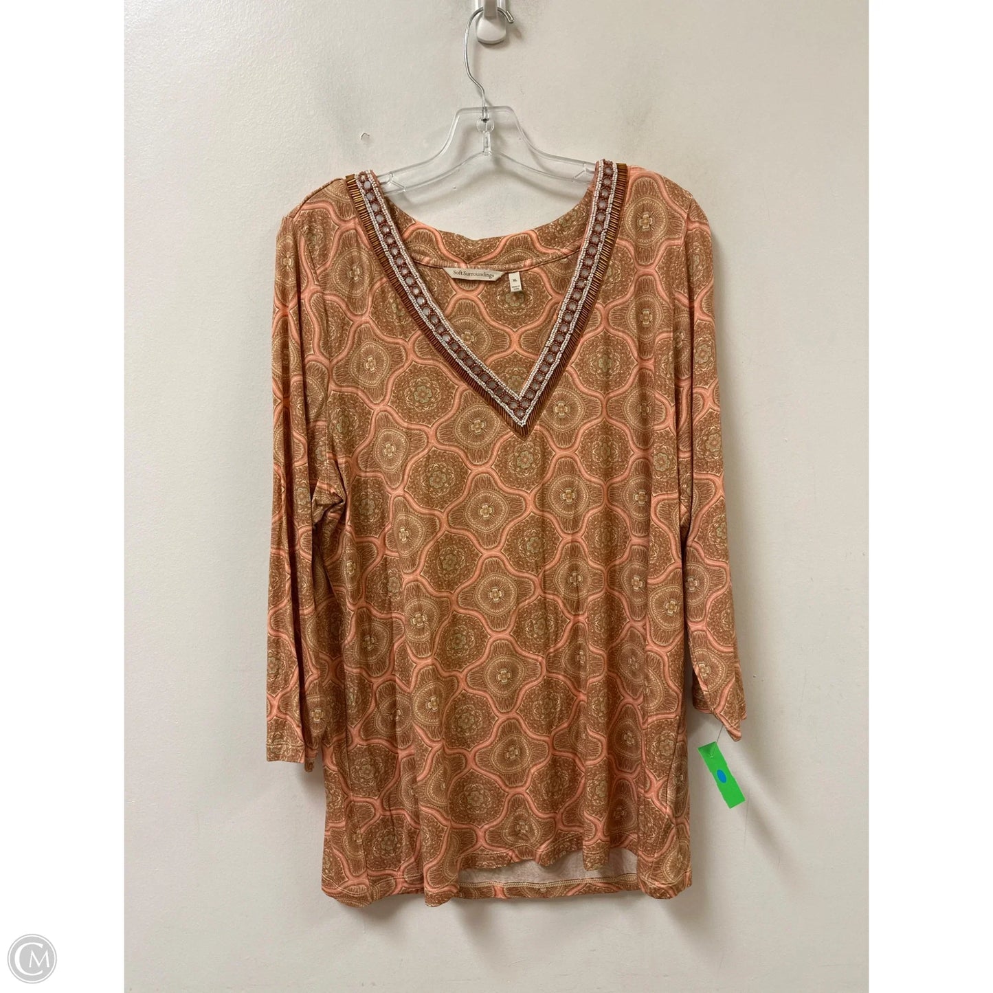 Top Long Sleeve By Soft Surroundings In Orange, Size: Xl