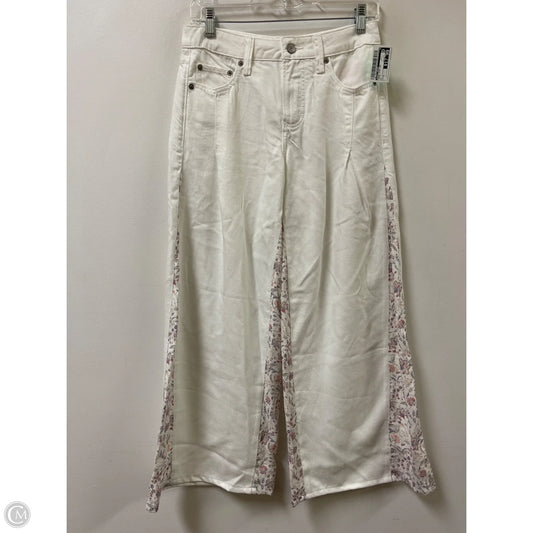 Jeans Wide Leg By Lucky Brand In White, Size: 0
