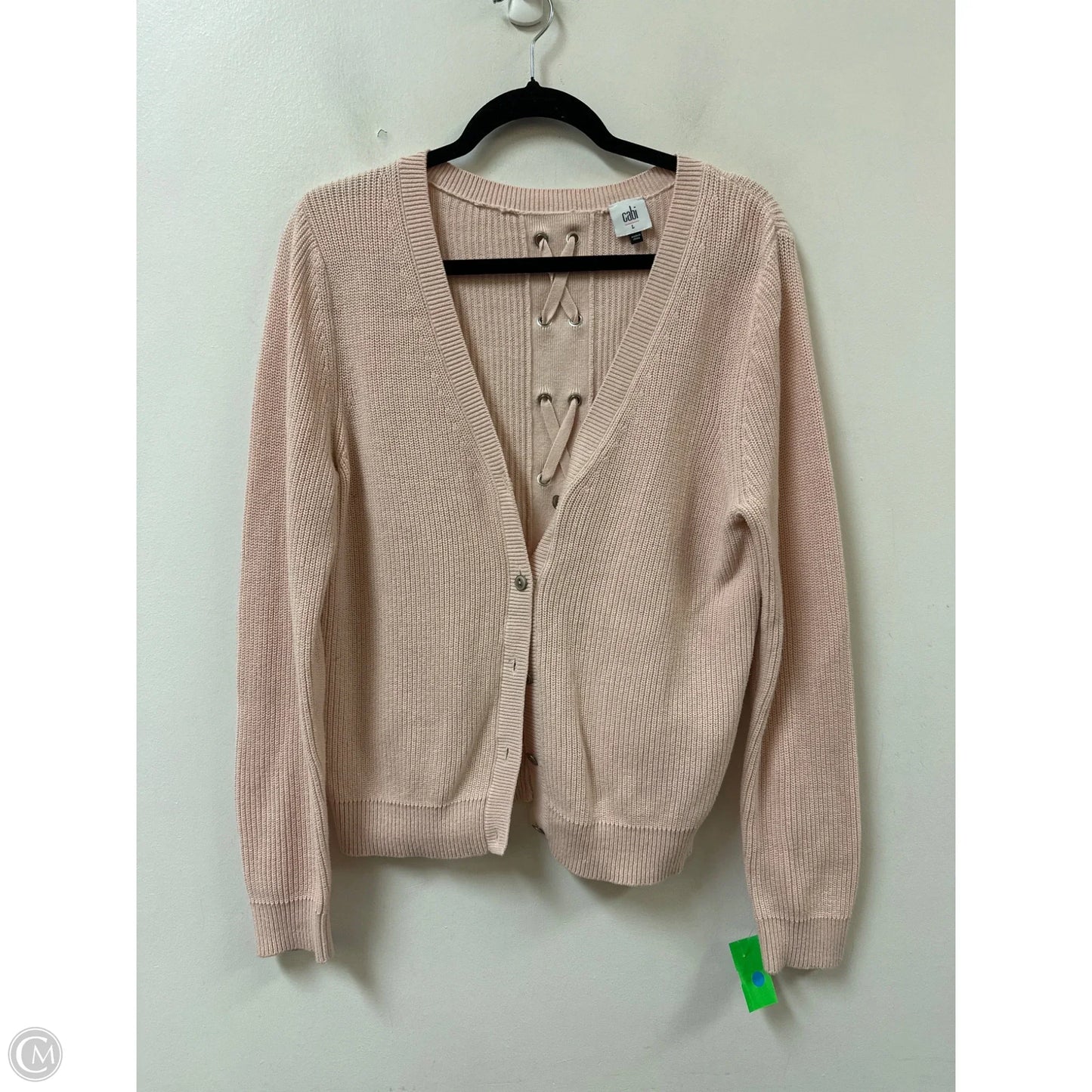 Sweater Cardigan By Cabi In Pink, Size: L