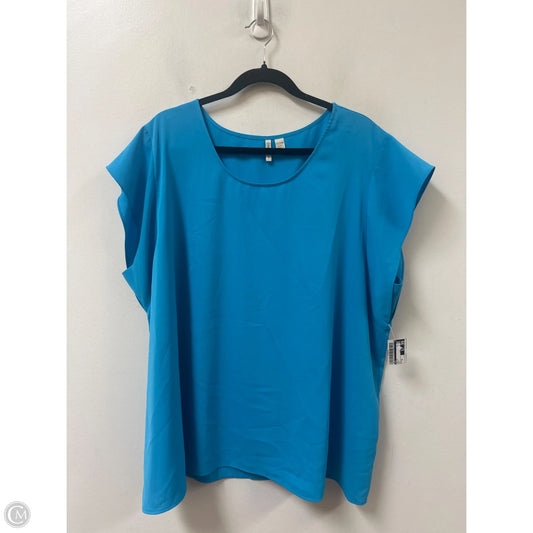 Top Short Sleeve By Cato In Blue, Size: 3x