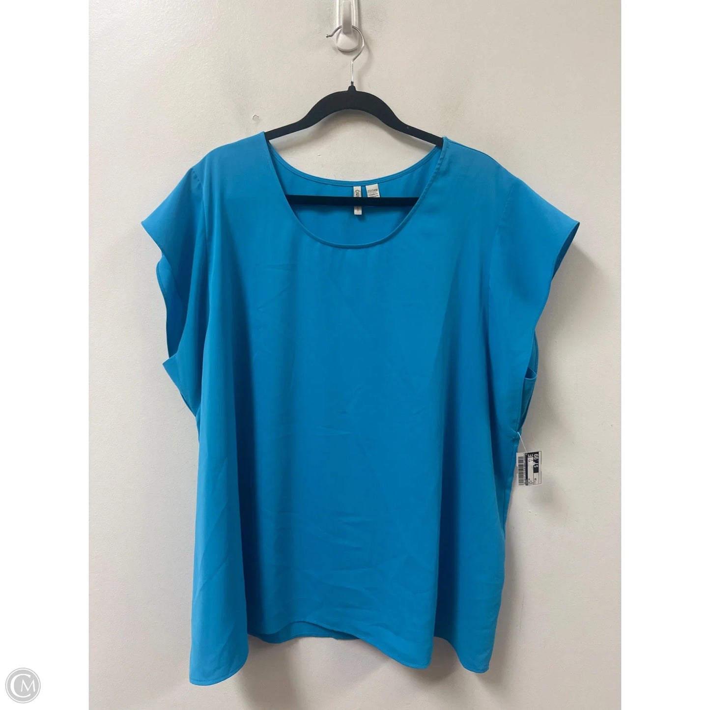 Top Short Sleeve By Cato In Blue, Size: 3x