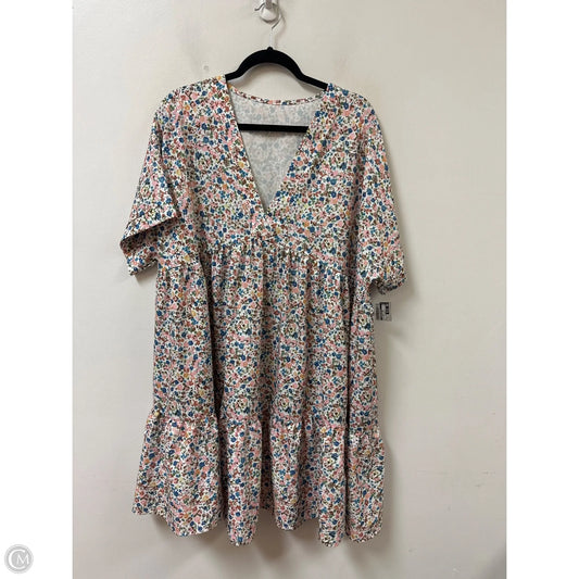 Dress Casual Midi By Clothes Mentor In Floral Print, Size: 3x