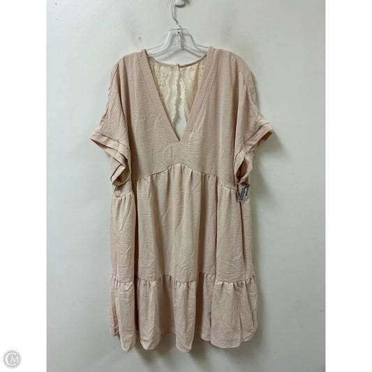 Dress Casual Midi By Clothes Mentor In Tan, Size: 3x