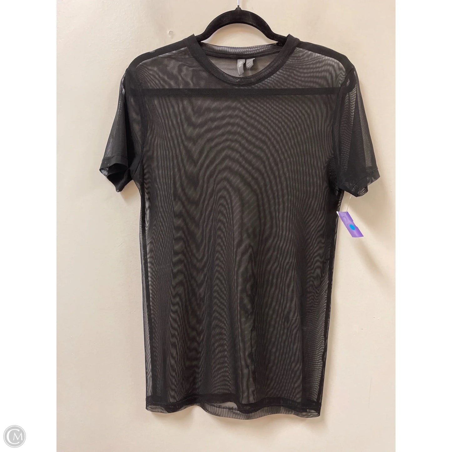 Top Short Sleeve By Asos In Black, Size: M
