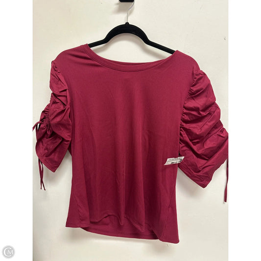 Top Short Sleeve By Nicole By Nicole Miller In Red, Size: Xl