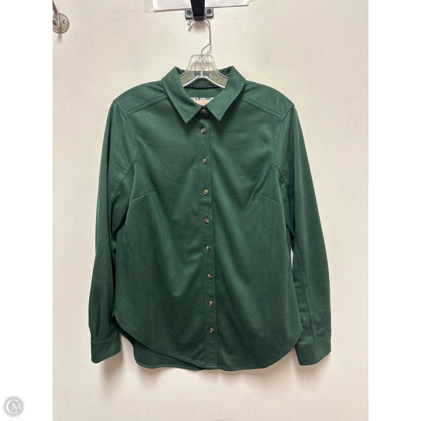 Jacket Shirt By Pilcro In Green, Size: S