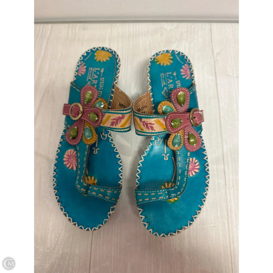 Sandals Heels Wedge By Spring Step In Multi-colored, Size: 5.5
