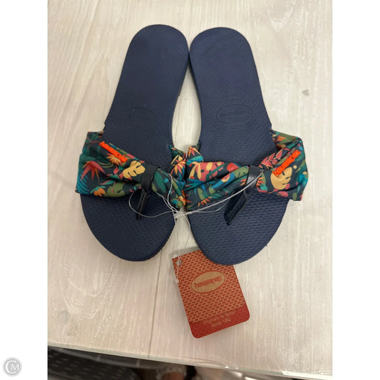 Sandals Flip Flops By Havaianas In Navy, Size: 6