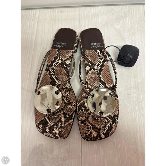 Sandals Flats By Jeffrey Campbell In Snakeskin Print, Size: 6
