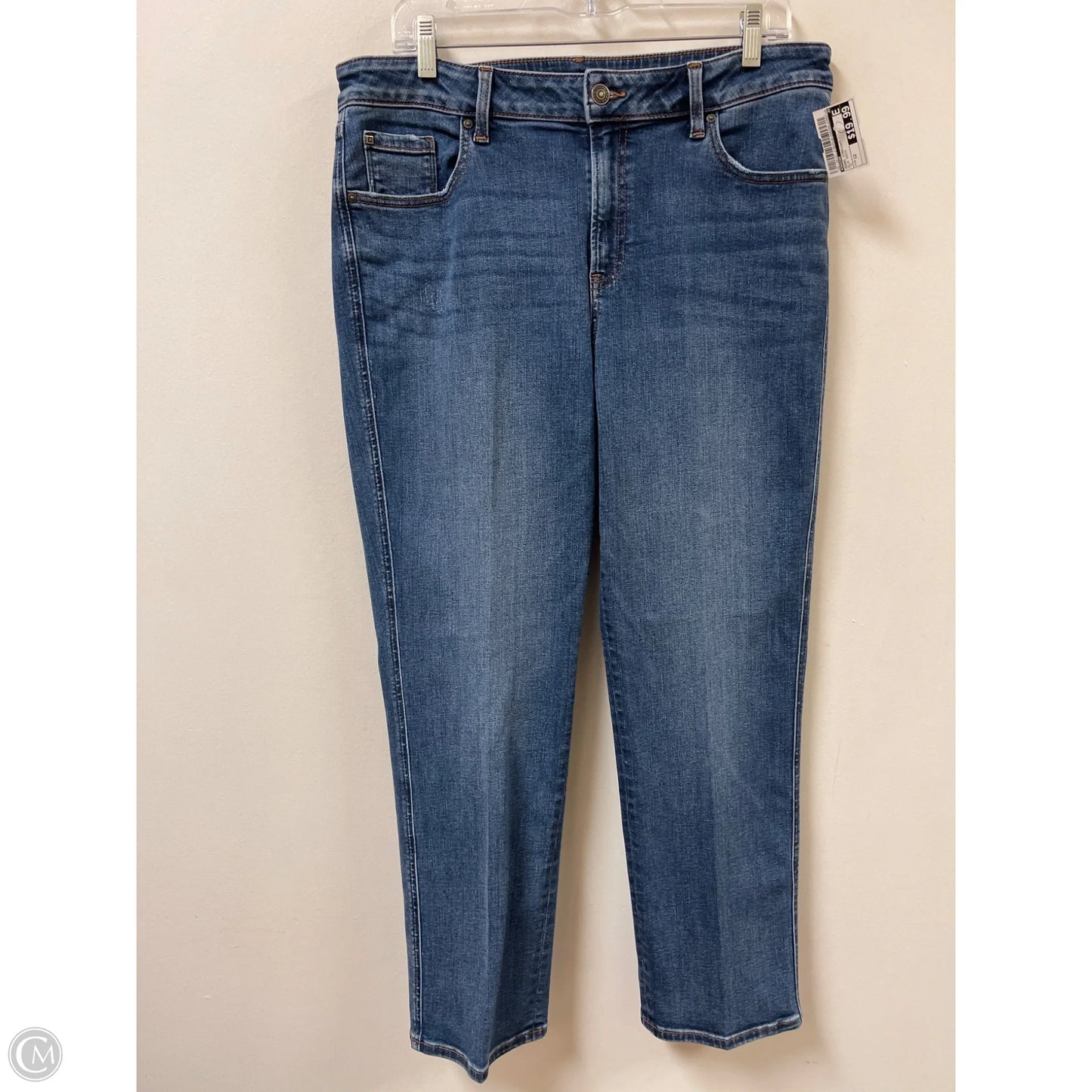Jeans Straight By Chicos In Blue Denim, Size: 12